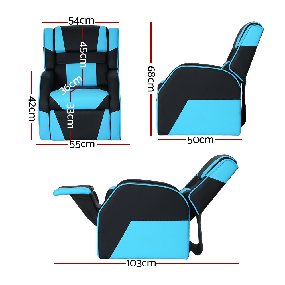 Keezi Kids Recliner Chair PU Leather Gaming Sofa Lounge Couch Children Armchair — image 2
