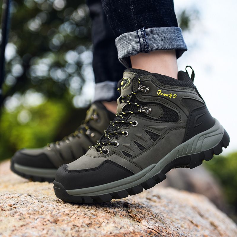 Men Hiking Shoes Minsi Xiusi Mid Top Anti Slip WN-9903-1 Army Green 42 — image 3
