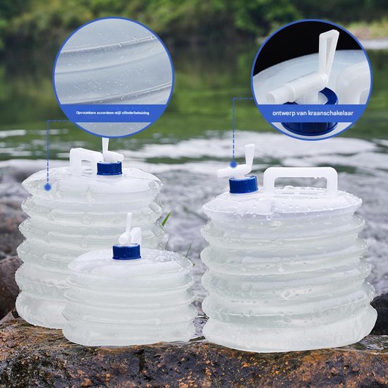 3 Liter Collapsible Water Bucket - Outdoor Picnic/Road Trip - Portable - Large Capacity Bucket - Collapsible Portable Bucket - Water Bucket โ image 2
