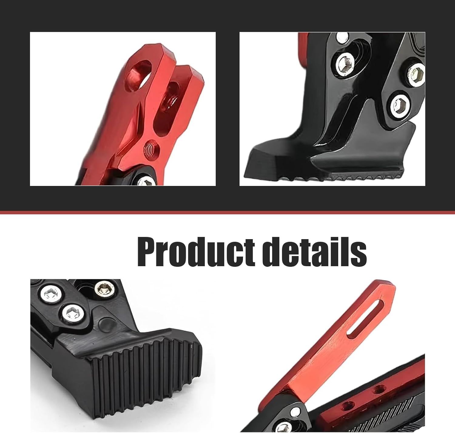 Motorcycle Kickstand, Anti-slip Height Adjustable Side Stand, Cool Anti-rust Modified Parking Foot Support, Universal Exterior Accessory for Scooter โ image 4