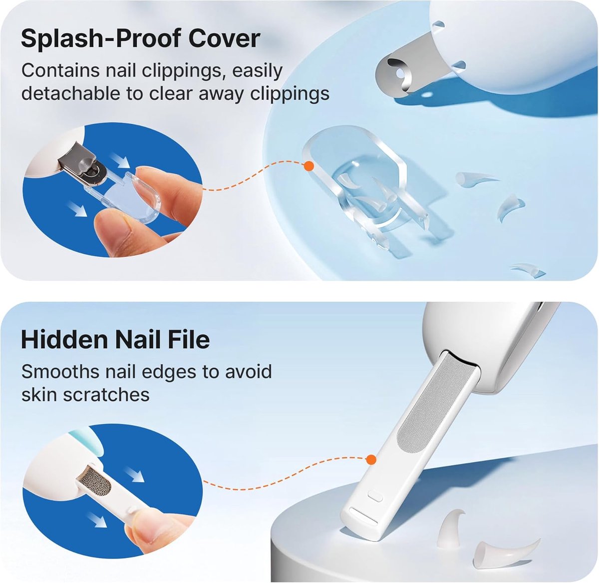 Electric Nail File - Dog Nail Clipper - Cat Nail Clipper - Dog Nail File - With Adjustable Trimming Hole in 3 Sizes and Hidden Nail File - Safe Toenail Clipper — image 3