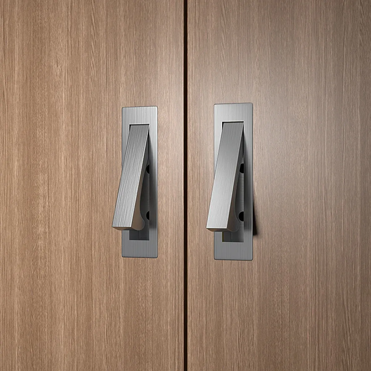 Tatami Silver Drawer Handle Embedded Rotating Concealed Cabinet Pull Invisible - Grey — image 5