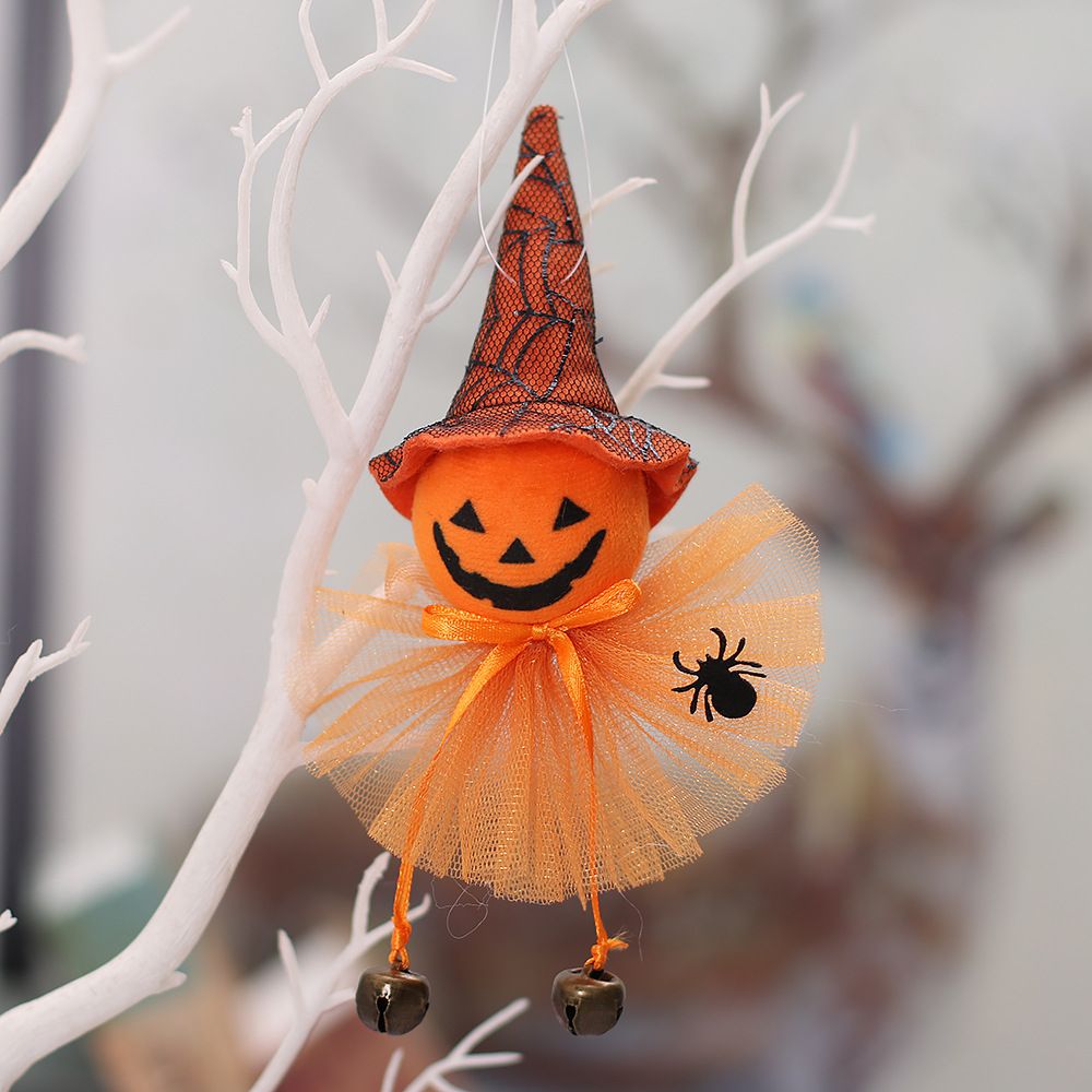 3pcs,Pumpkin Ghost Witch Black Cat Dwarf Handmade Decoration Scandinavian Dwarf Home Decoration Tree Decoration — image 2