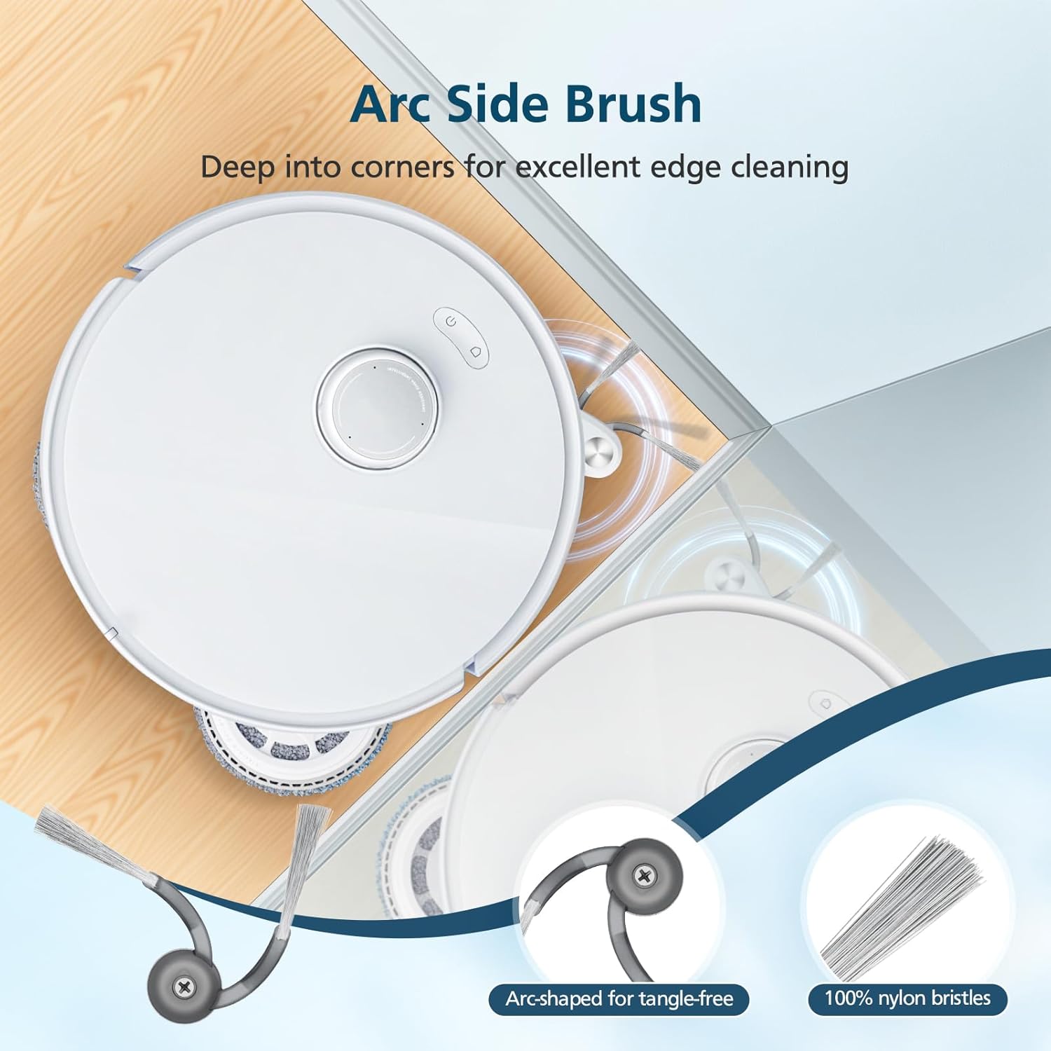 Qrevo S5V Replacement Parts for Roborock Qrevo S5V / Curv/Edge/Edge S5A / Curv S5X, Accessories include 2*Set Main Brush, 6*Mop Pads, 6*Vacuum Bags, 4*Hepa โ image 6
