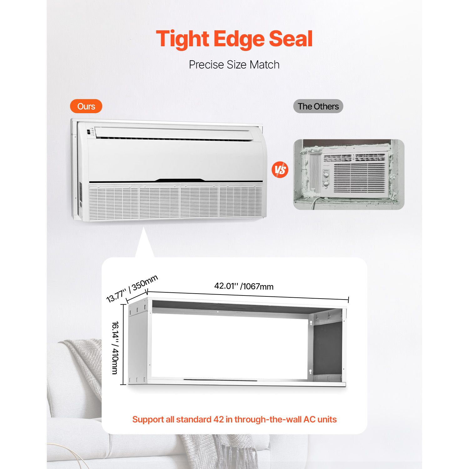 Air Conditioner Wall Sleeve 42 in Universal Through the Wall AC Sleeve โ image 3
