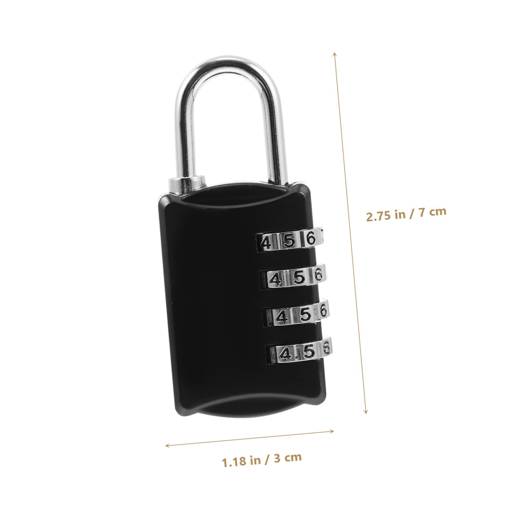 4 Password Lock Pad Lock Padlock Lock Locker Lock Locks Outdoor Shackle Locker Heavy Duty Lock Luggage — image 3
