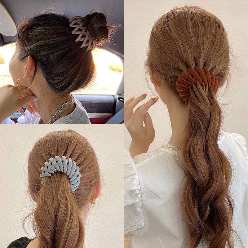 7PCS Bird Nest Magic Hair Clip, Lazy Birds Nest Plate Hairpin for Women and Girls Velvet Fabric, Anti-Skid Design, Compatible with Thin and Thick Hair โ image 3