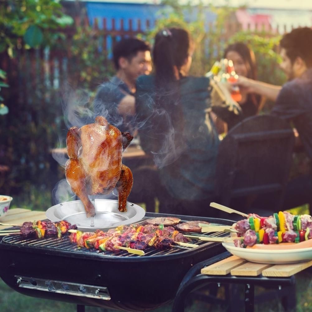 Stainless Steel Vertical Skewer Brazilian Barbecue Grilling Rack Chicken Barbecue Rack โ image 6