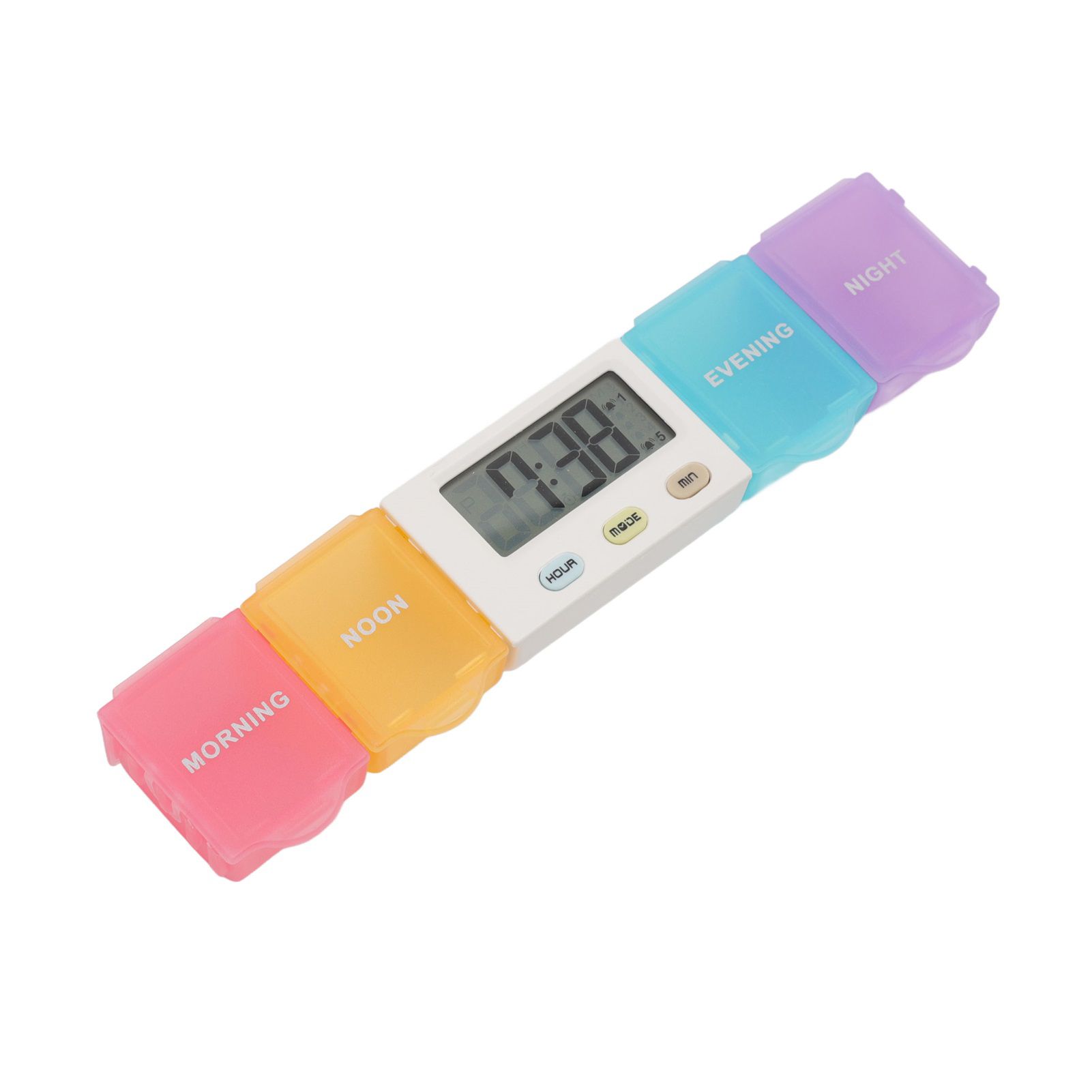 Electronic Medicine Box Detachable Washable Large Capacity Portable Tablet Case with Timer Reminder for Travel 4 Grids โ image 5