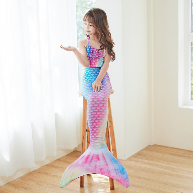 Mermaid Swimsuit Monofin Fins for Children Size S Age 3-5 Years Kids Mermaid β image 5