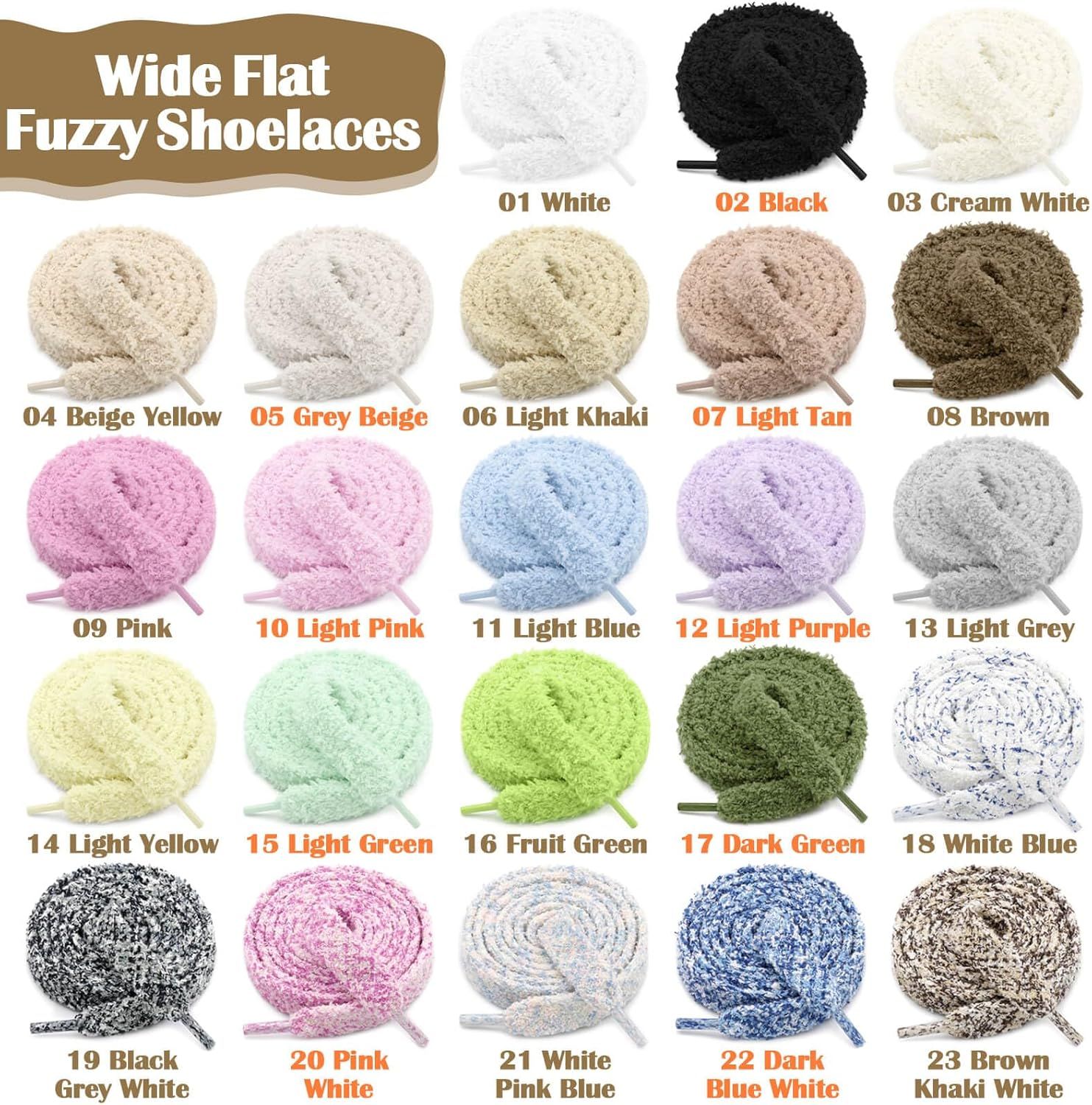 Sot lat uzzy Shoelaces: Wide Thick urry Shoe Laces or Sneakers 1 Pair โ image 4
