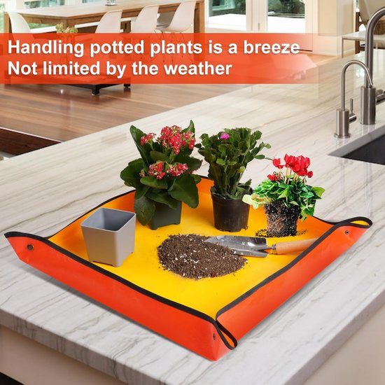 Houseplant Transplant Mat – Foldable and Portable Transplanting Mat to Prevent Soil Spills – Ideal for Succulents – Garden Gift for Plant Lovers (27" x 27") — image 2