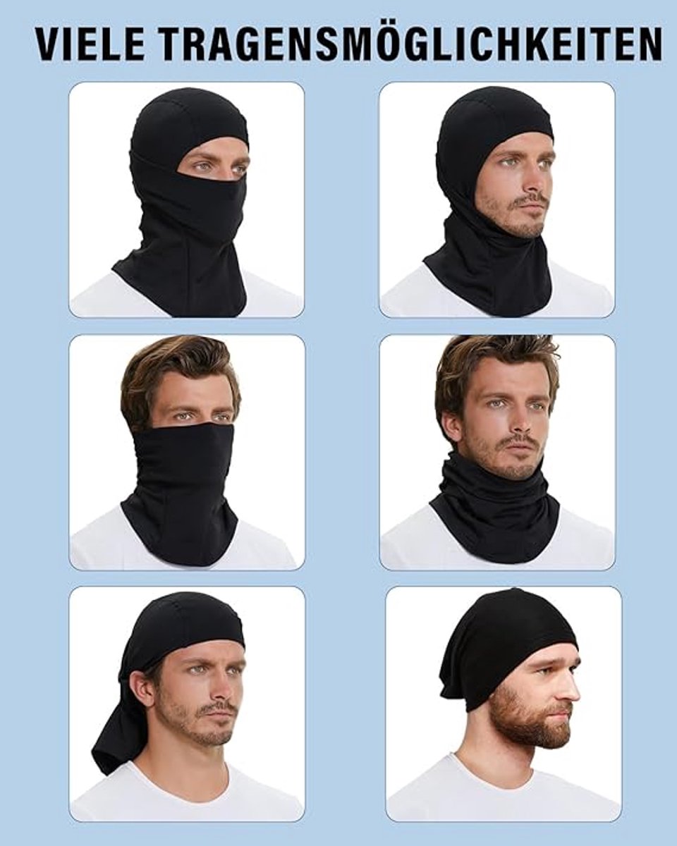 Face mask - Winter Sturmhaube Fahrrad Motorrad Ski Schlauchschal (Unisex) Black — image 4