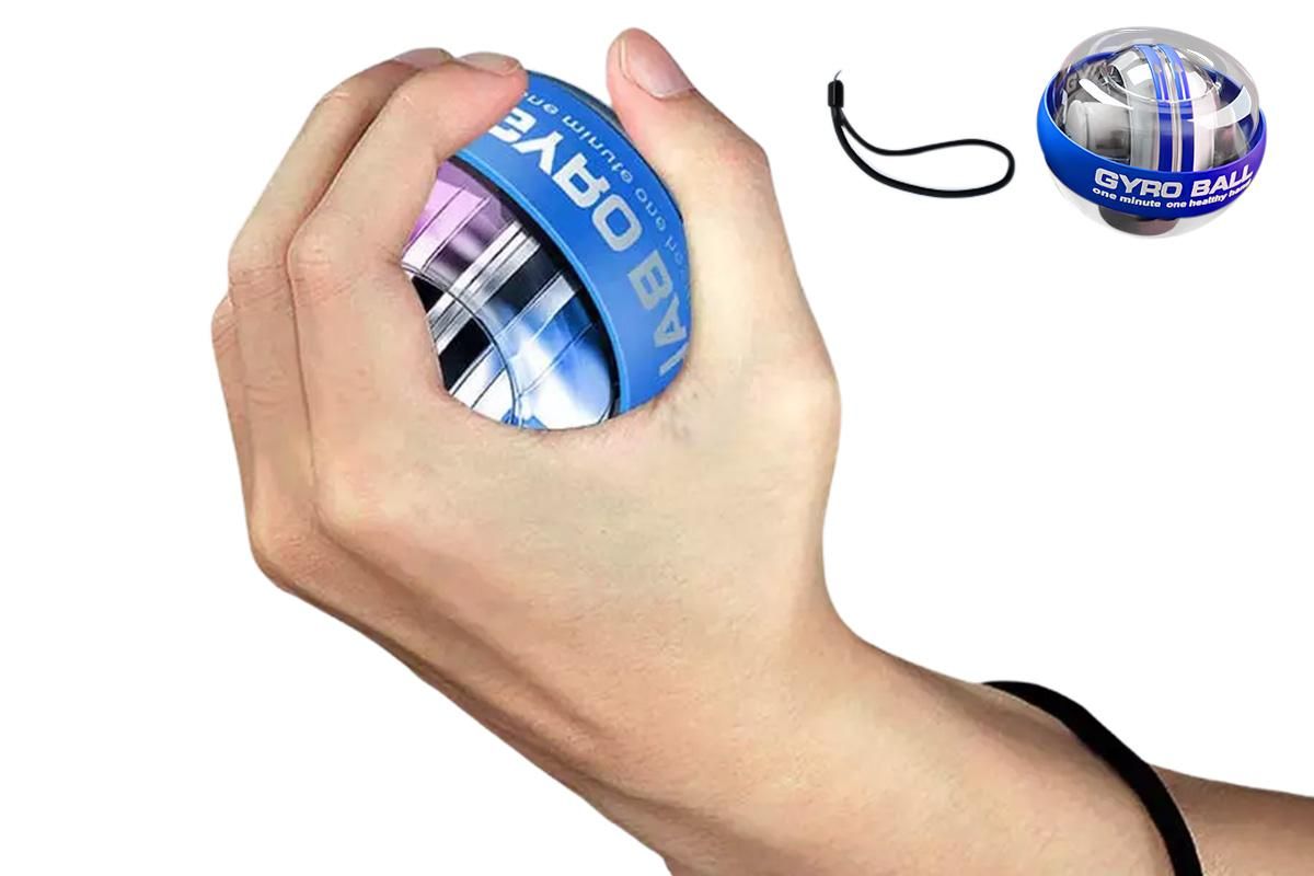 LED Wrist Ball Trainer Auto-Start Wrist Strengthener Gyroscopic Forearm Exerciser Gyro Ball for Strengthen Arms Muscles Wrist -Black — image 6