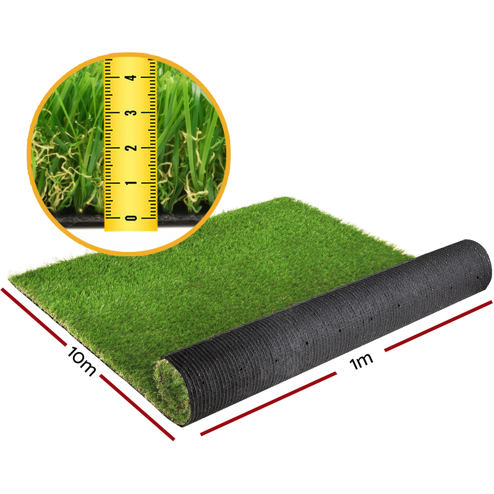 Prime Turf Artificial Grass 40mm 2mx5m Synthetic Fake Lawn Turf Plastic Plant 4-coloured — image 2
