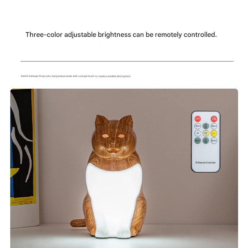 Silver Lucky Cat Rechargeable Desk Lamp with Sound and Aromatherapy Function Remote Control Eye Care Night Light for Local Home Bedroom and Modern Living Areas โ image 2