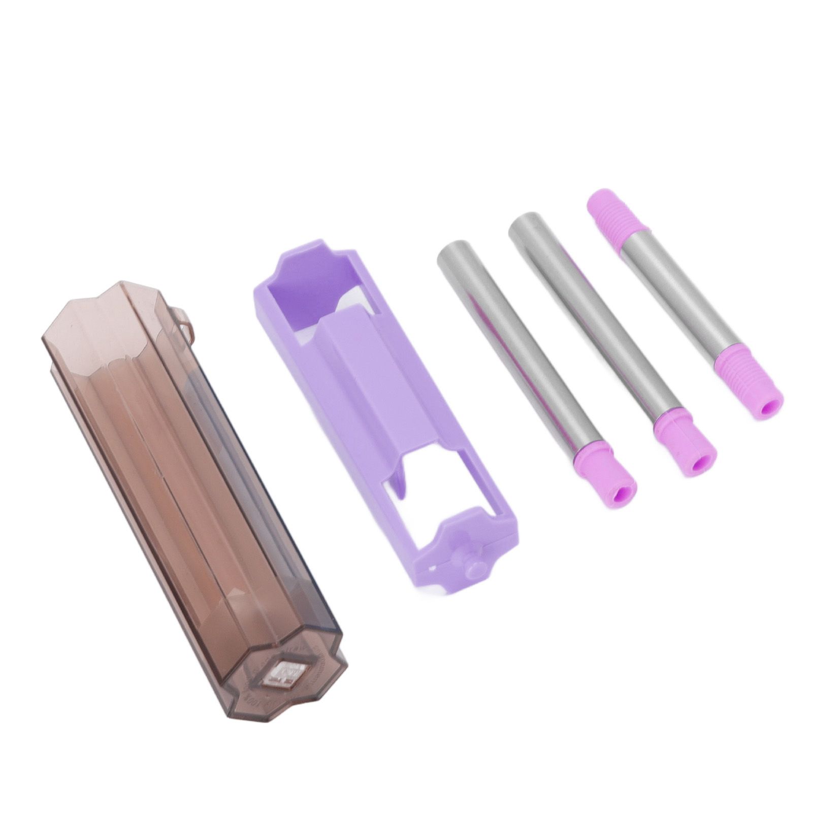 Collapsible Straw Stainless Steel Portable Easy to Clean Foldable Straw with Cleaning Brush for Home Office Outdoor Purple โ image 6