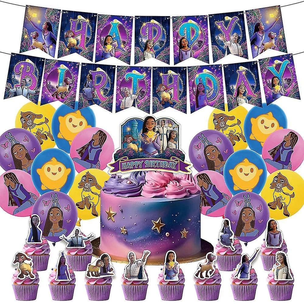Birthday Decorations Serve 30pcs Lay Girl Birthday Party Decoration, Theme Fans, Kids Birthday Party Supplies