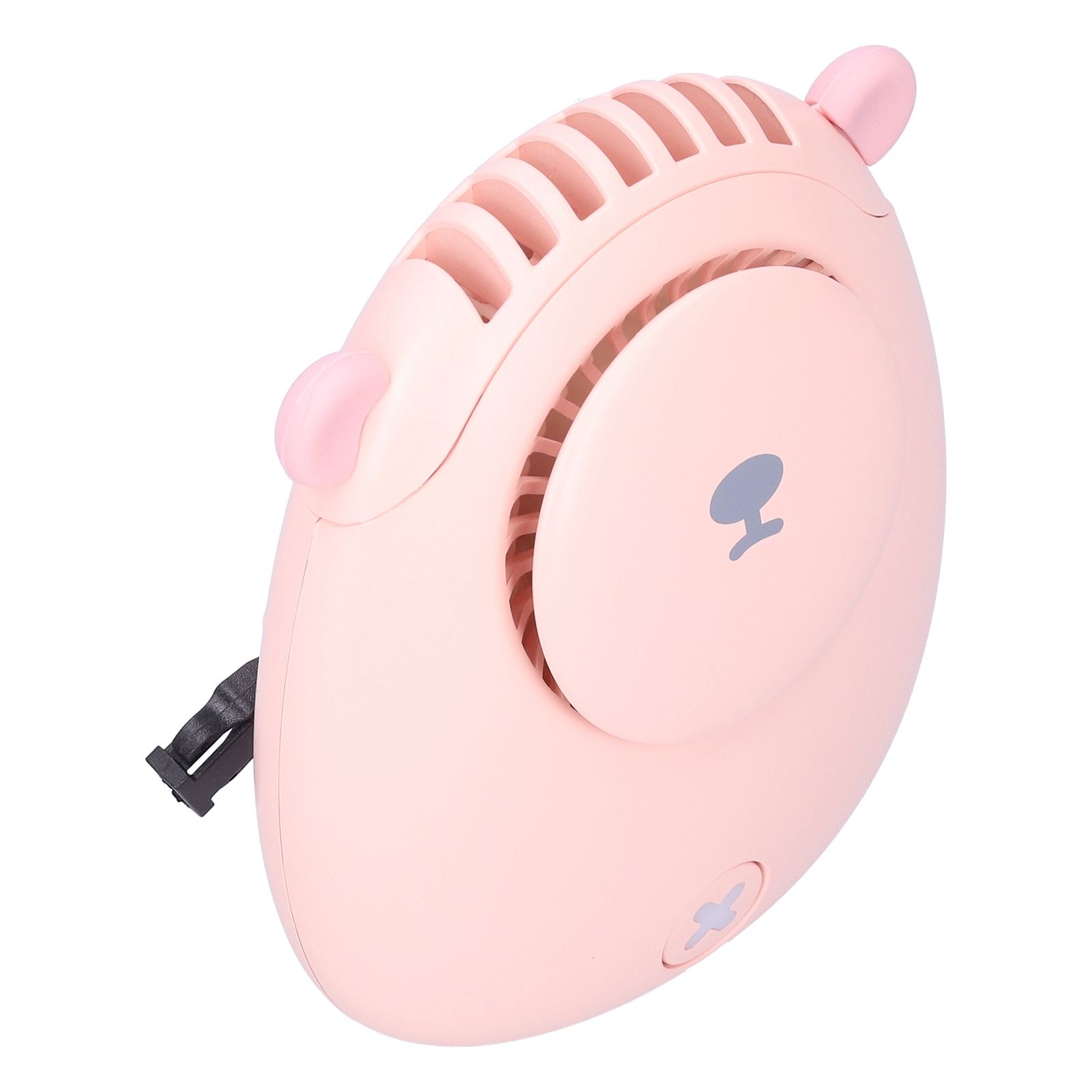Electric Fan Hanging Neck Portable Mini Fan with 3‑Gear Wind Speed USB Charging for SummerPink — image 5