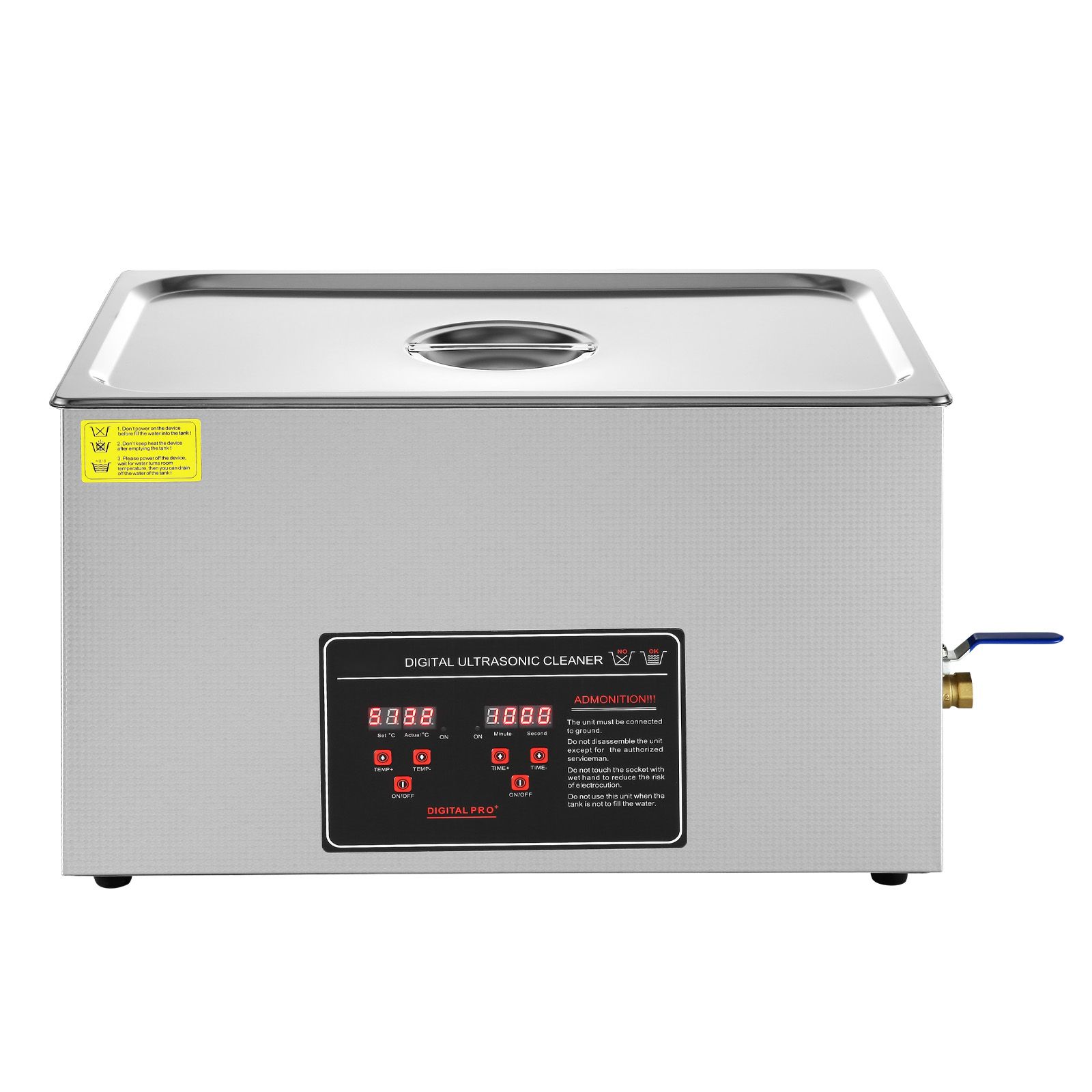 Ultrasonic Cleaner with Digital Timer & Heater, Professional Ultra Sonic Jewelry Cleaner, Stainless Steel Heated Cleaning Machine for Glasses Watch Rings Small