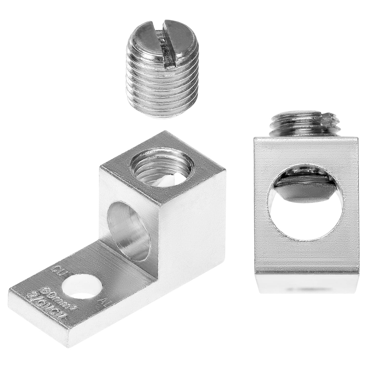 Aluminum Alloy Mechanical Lugs, 25Pcs High-Strength Terminal Mechanical Lug, Screw Size 5/16-24, Compatible with 14 AWG - 2/0 AWG Conductors — image 3