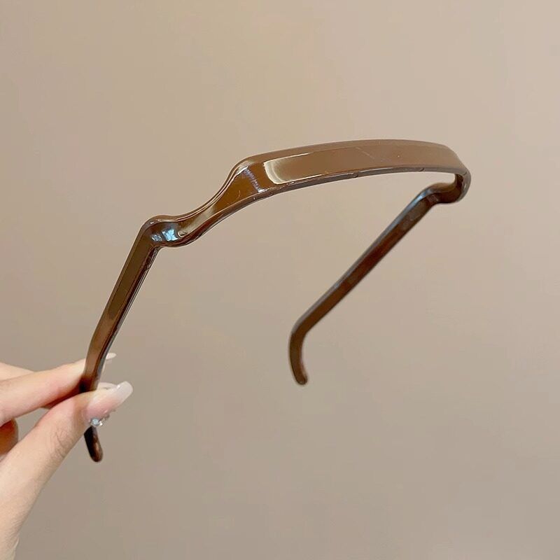 2PCS Sunglasses Headband For Women, Fixed Hairstyle Artifact, Suitable For Curly And Thick Hair With Square Headband, Brown — image 2