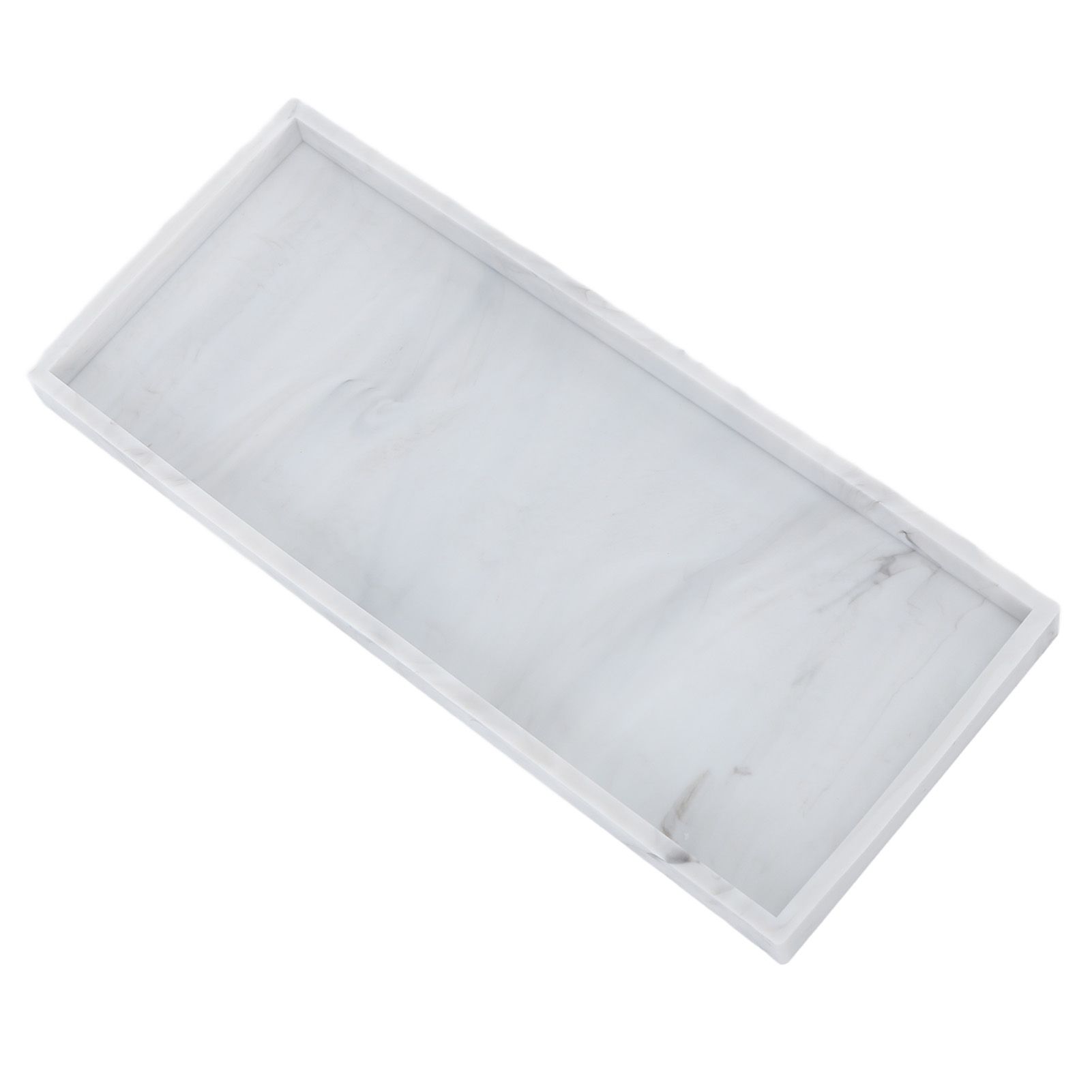 Silicone Storage Tray Silica Gel Kitchen Sorting Plate Tray Cosmetics Organizer Tray for Bathroom Dressing Table Marble Color Large Size โ image 6