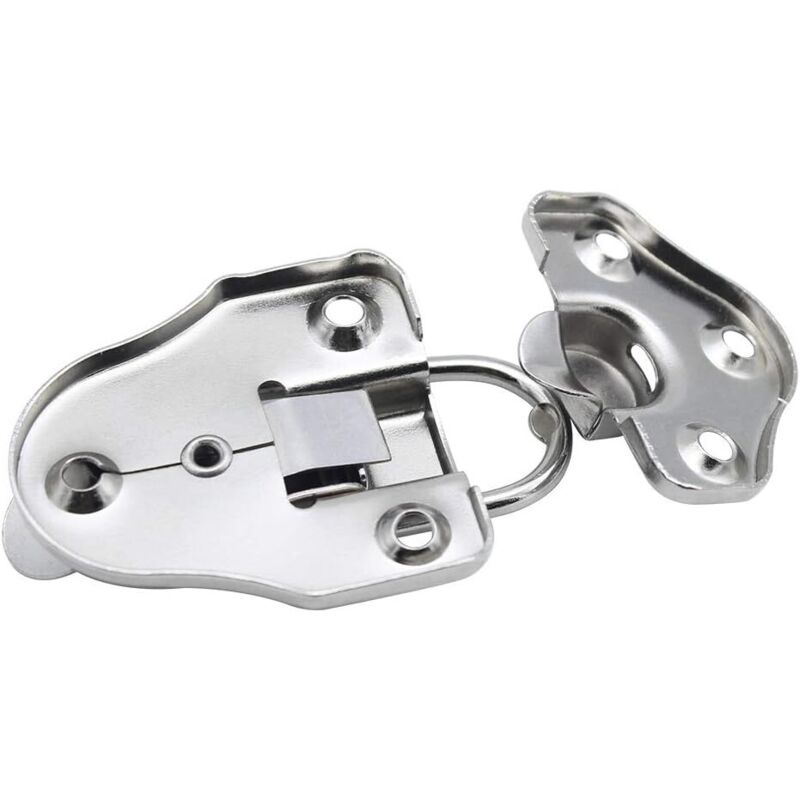 8 Toggle Clasp Latches Toggle Lock Lever Clasp For Jewelry Box Gift Boxes Toolbox Suitcase And Chest - Silver — image 3