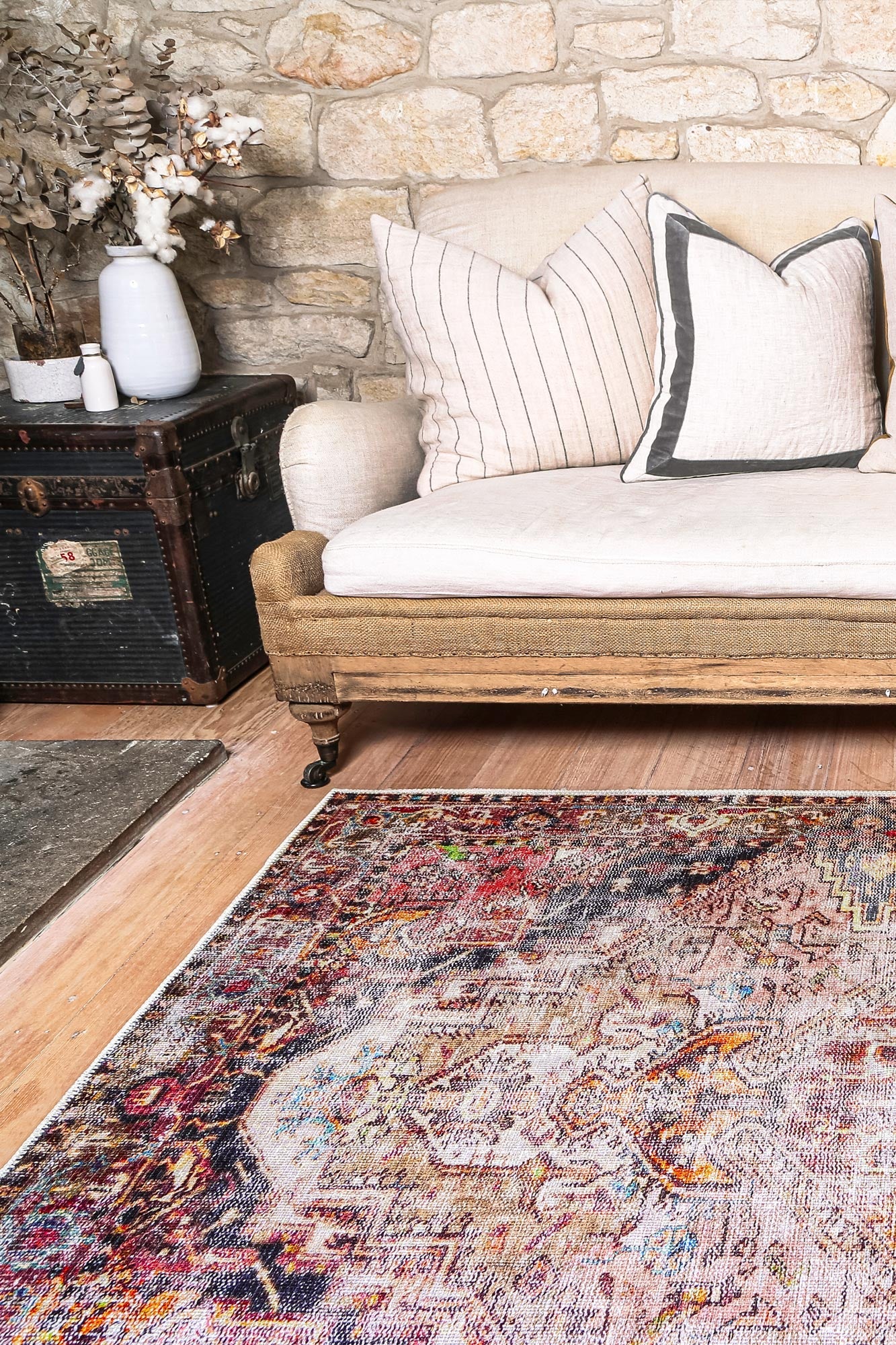 vintage-crown-ernest-multi-distressed-vintage-rug 160x230 โ image 2