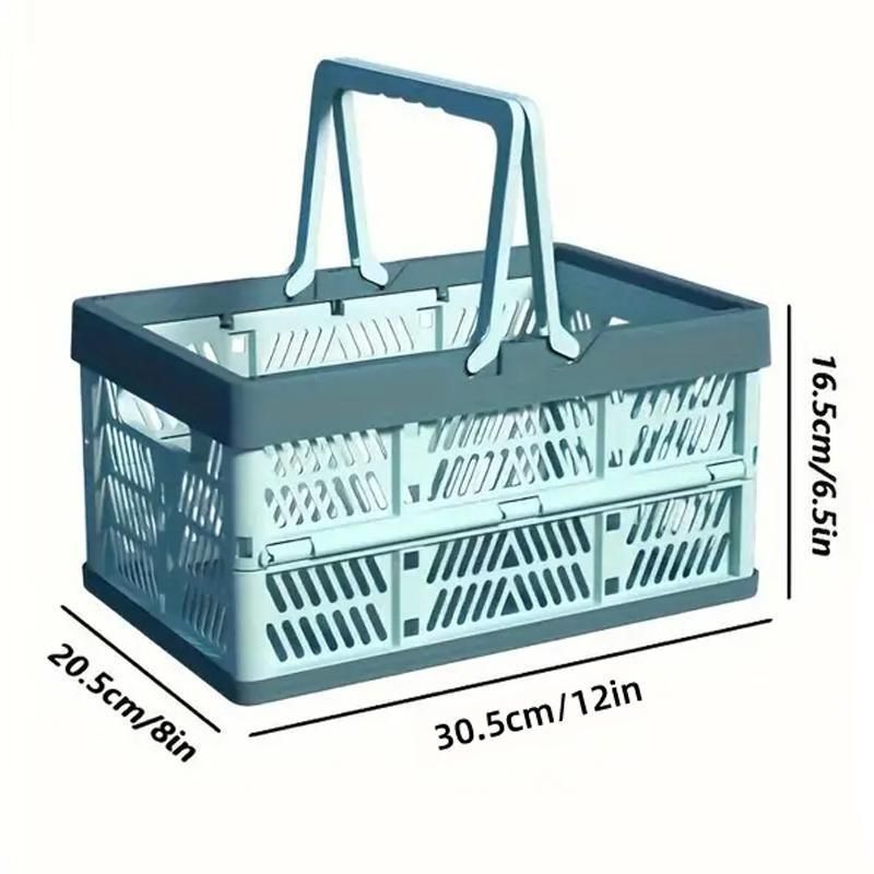Foldable Portable Picnic Basket Lightweight Storage Basket for Outdoor Use - Pink โ image 4