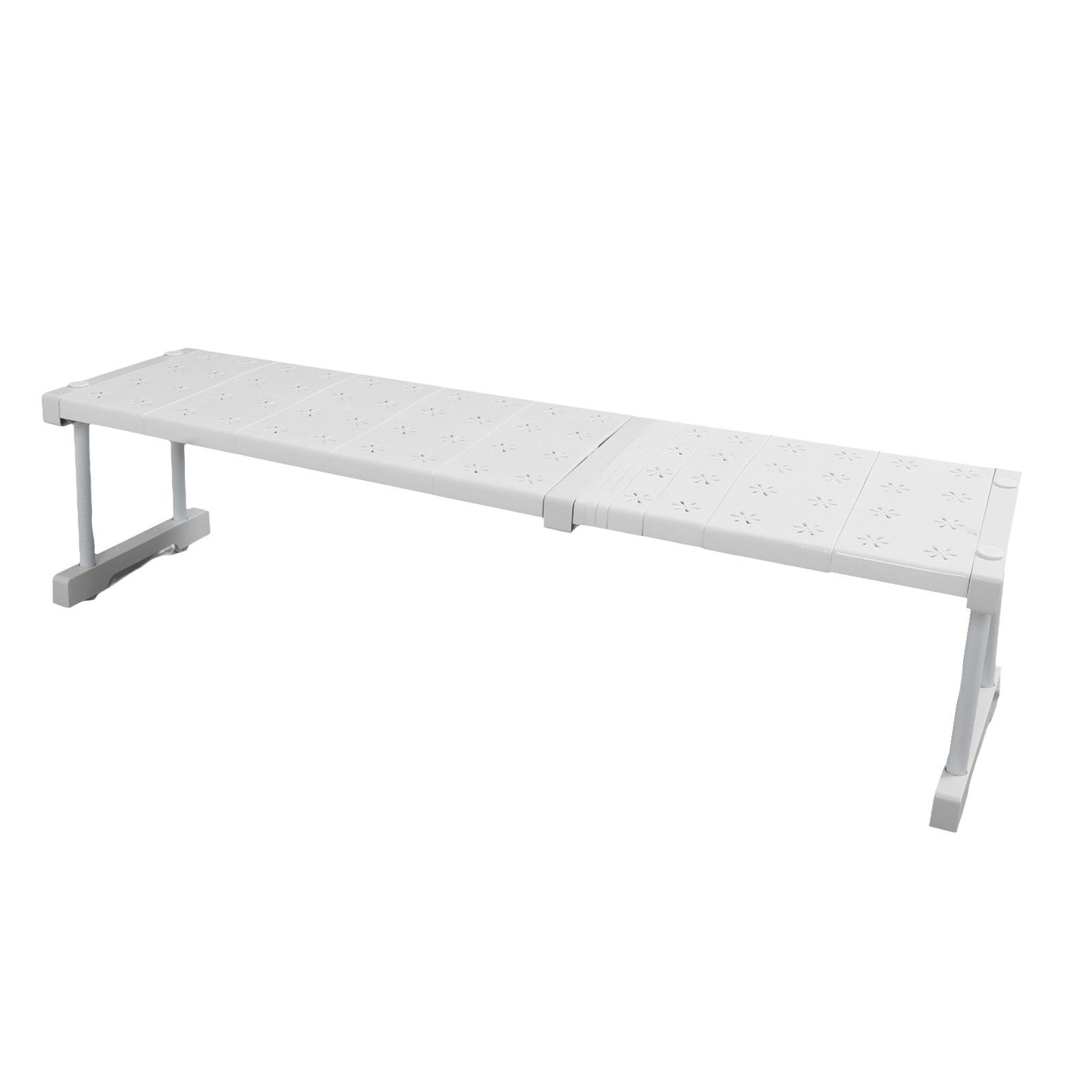 Expandable Closet Shelf Organizer Adjustable Space Saving Wardrobe Sink Tension Shelf 24cm Width 22cm Height Length 67 to 88cm/26.4 to 34.6in — image 5