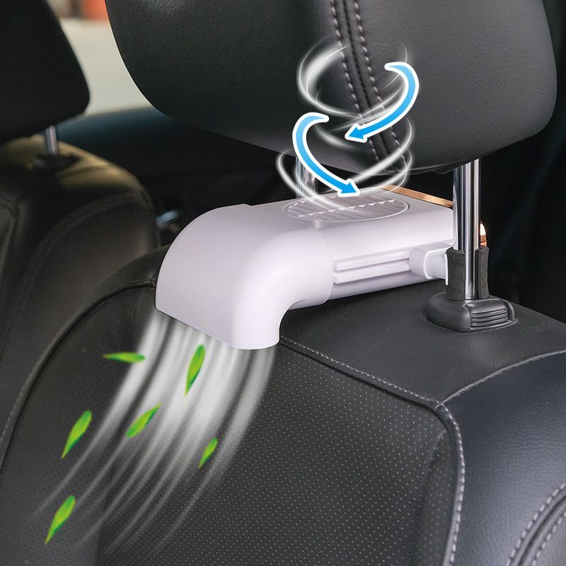 Car seat backrest 12V Car Seat Clip Fan, Portable AC 12 Volt Fans for Baby,Front seat USB Powered Fan for RV(White)