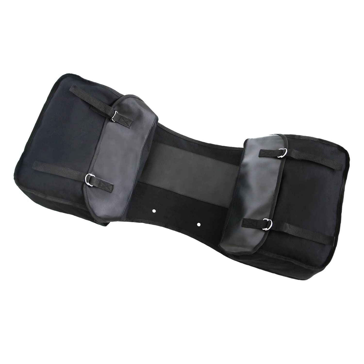 Bike Bags Canvas Cycling Equipment Pack Multifunctional Messenger Rear Seat Trunk Carrier Bag Bicycle Shelf Pack Saddle (Black)