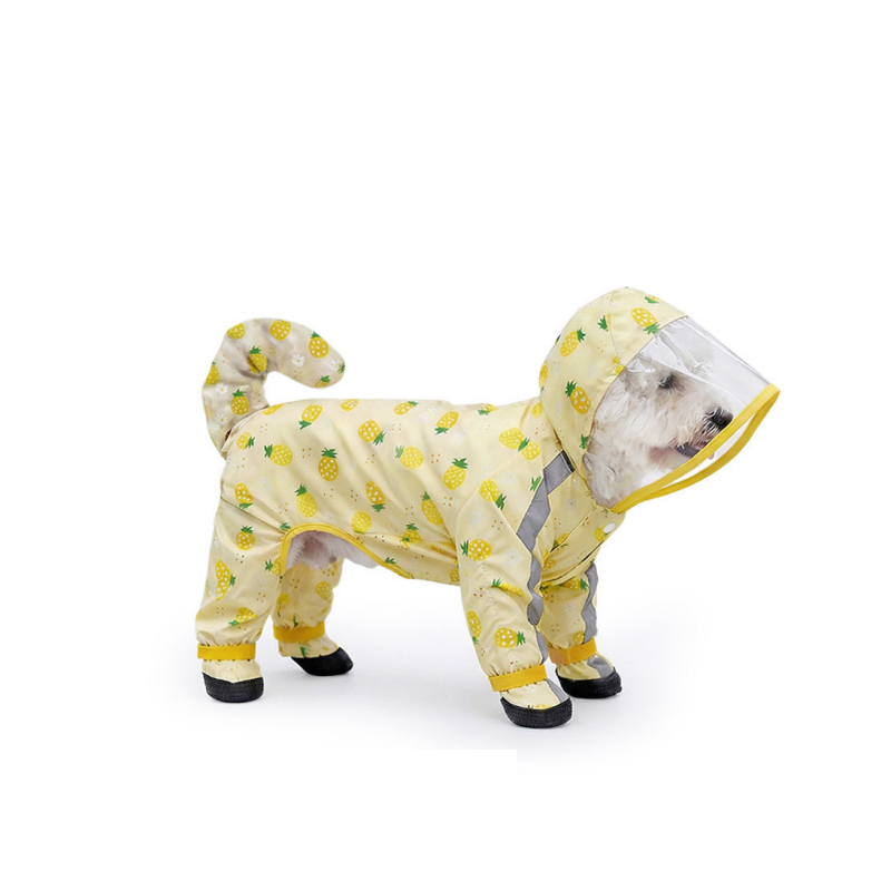 3-piece Dog Rainy Day Care Set with Yellow S size Waterproof Raincoat, 30x30cm Paw Towel and 70x140cm Pet Bath Towel, Quick-Dry Pet Rain Protection Kit for โ image 6
