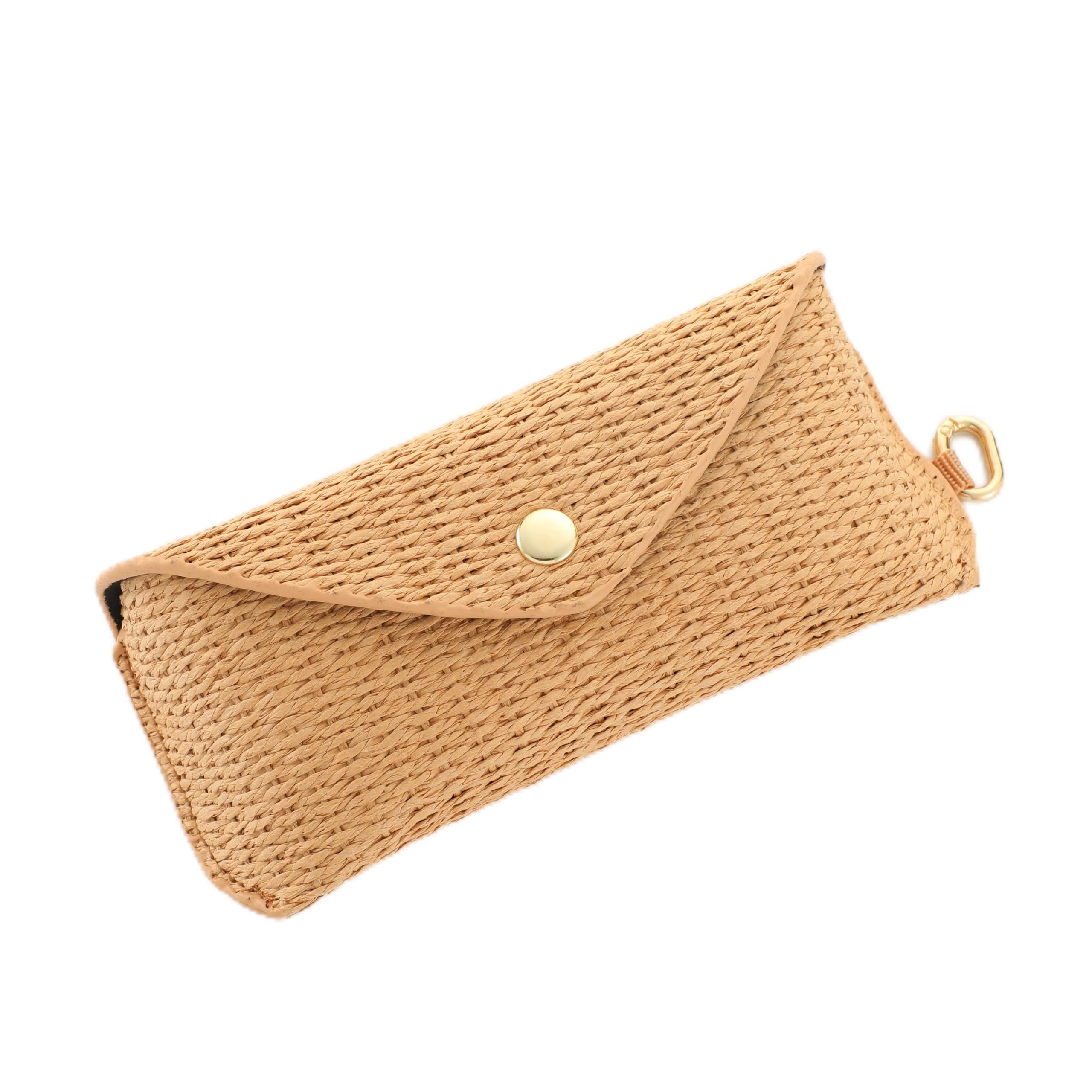 2pcs Sunglasses Case Hard Shell Glasses Eyeglass Travel Pouch Women Men Eyewear Organizer Holder with Clip(apricot) — image 3