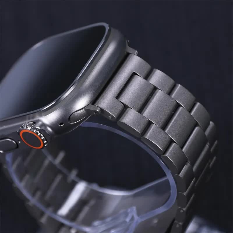 Compatible with Apple Watch Band Series 9 8 7 6 5 Stainless Steel Metal Bracelet Silver 49mm 45mm 44mm 42mm — image 4