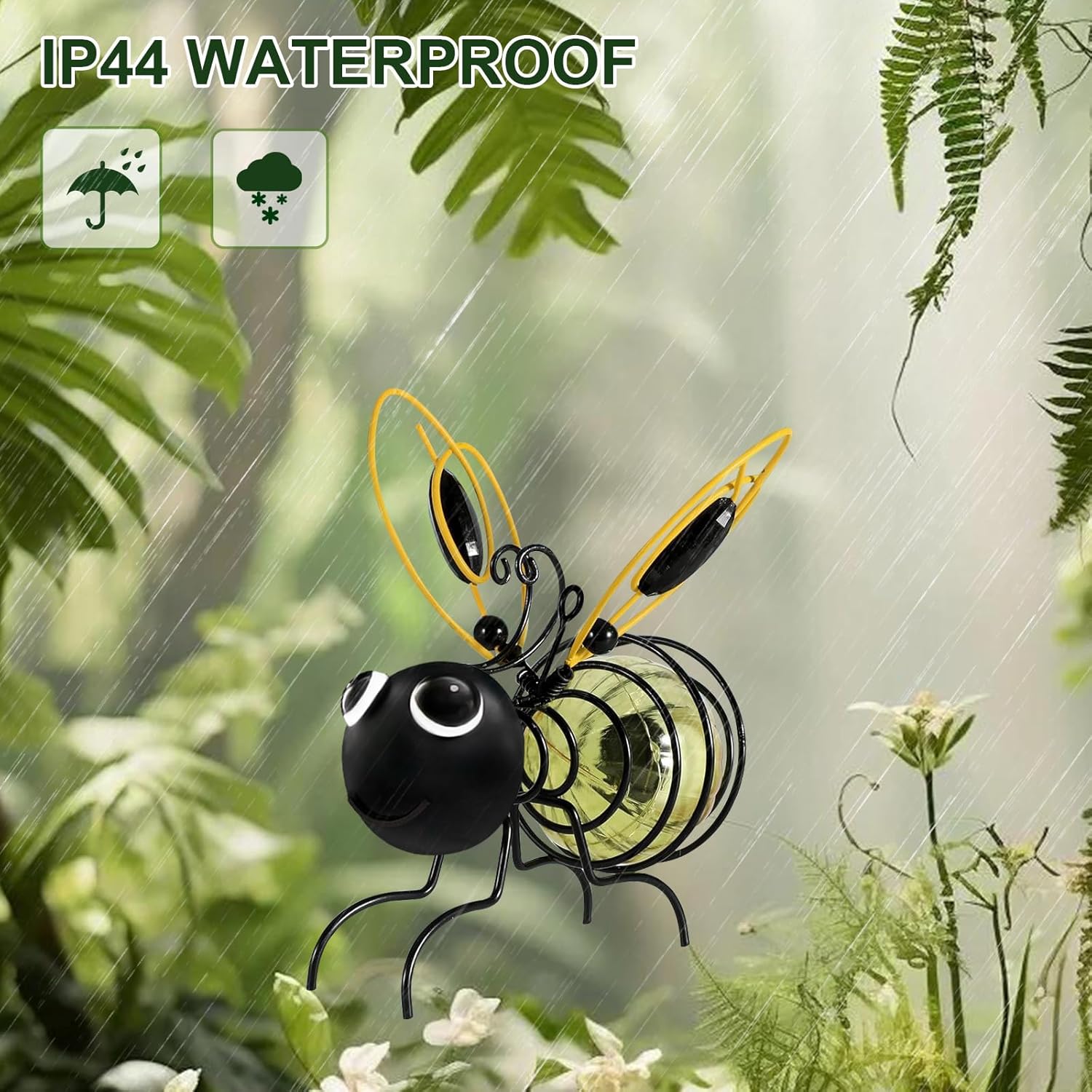 Hanging Bee Sun Garden Light Outdoor Decoration, Outdoor Statues, Figure Lighting Decorations for patio, balcony, garden ornament, housewarming (1 piece) — image 3