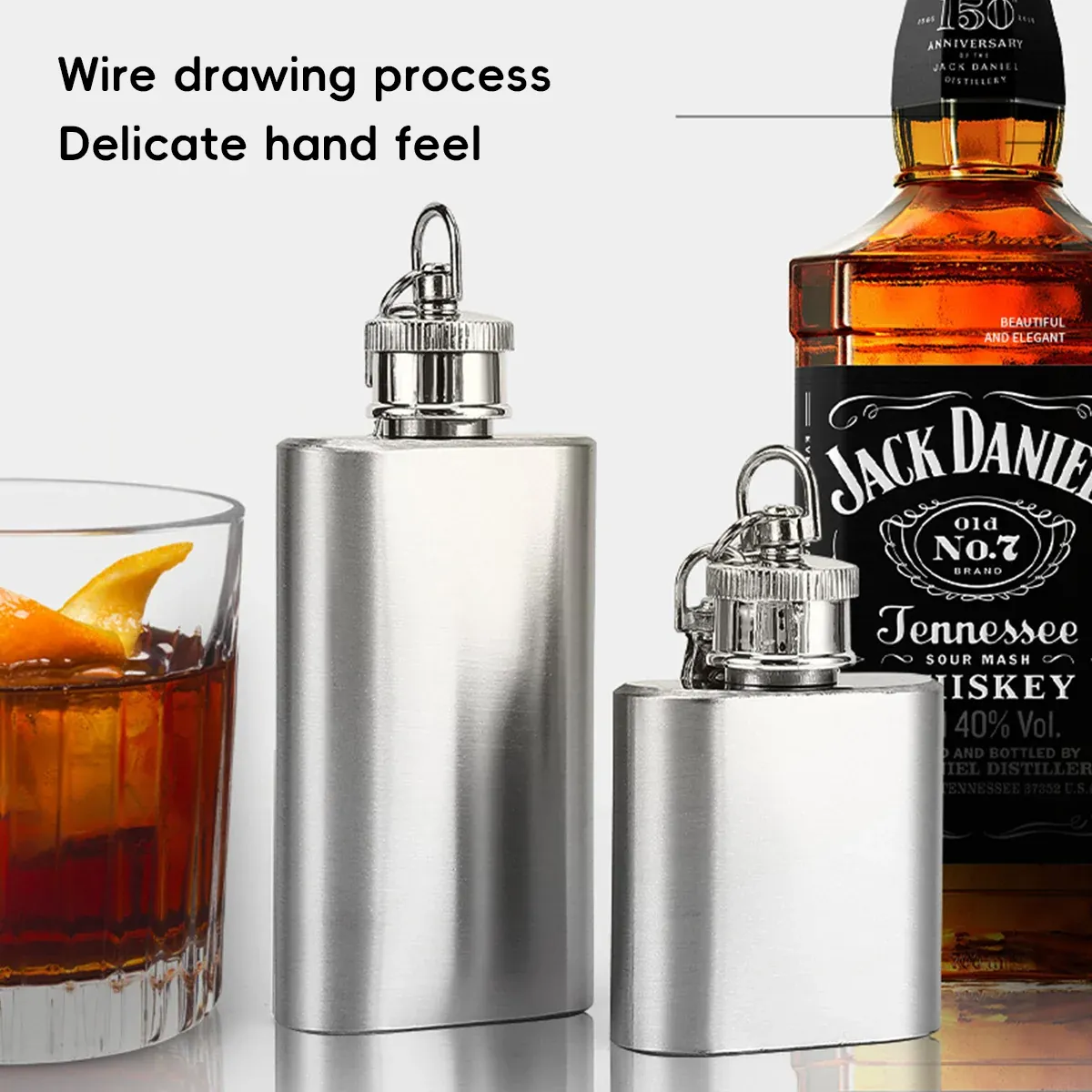 Mini Stainless Steel Hip Flask 1/2oz 3Pcs Portable Pocket Liquor Bottle Travel - 1OZ — image 6