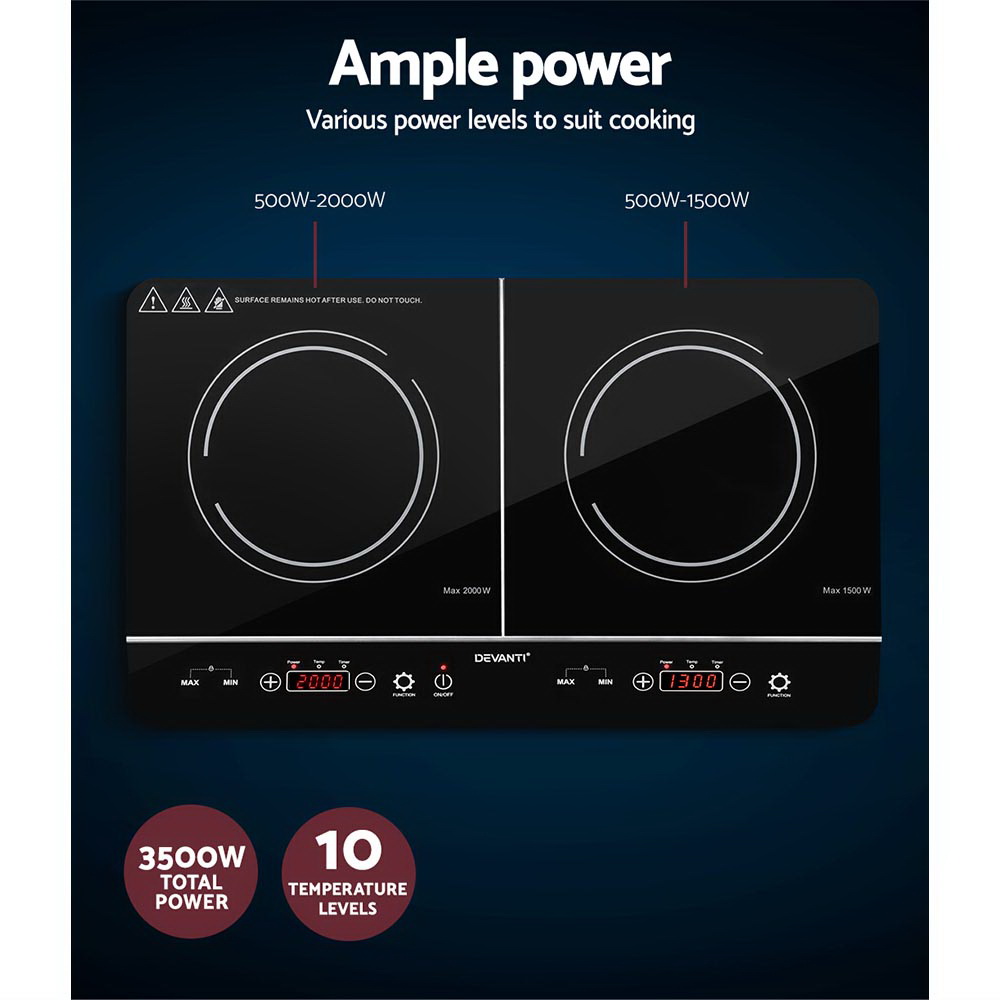 Devanti Portable Induction Cooktop 60cm Portable Cooker 15A Plug — image 5