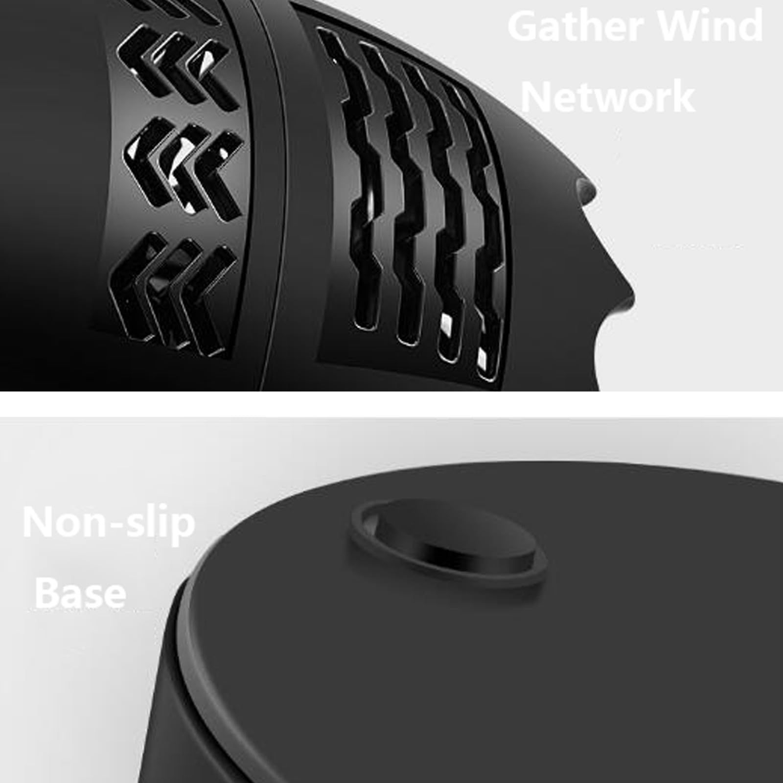 Portable USB Dual-Blade Turbo Fan Mini Circulation Fan Two-Speed Wind Adjustment Rubber Pad Base Fan for Home Bedroom Office — image 4