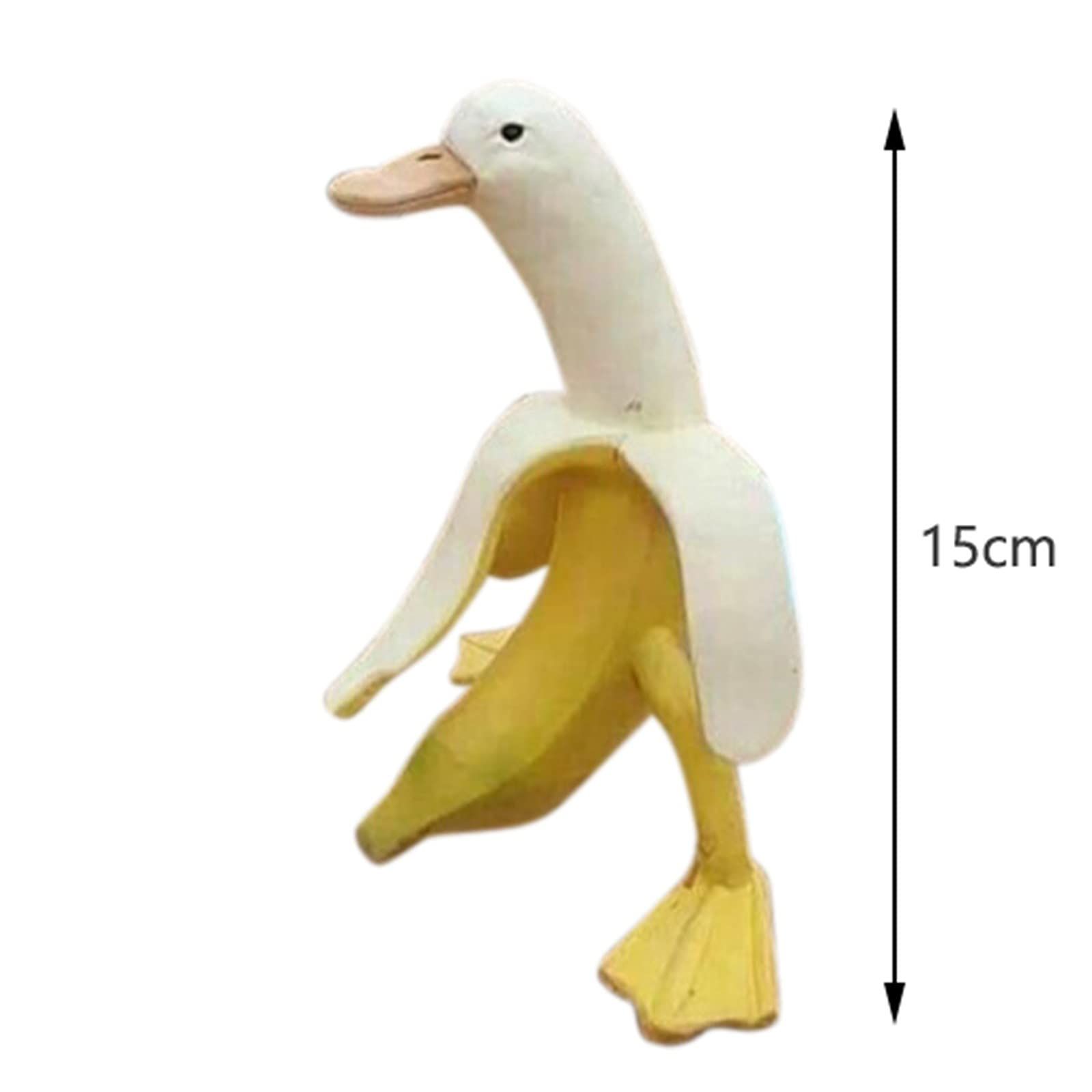 Banana Duck Sculpture, Creative Duck with Banana Body Statue, Whimsical Peeled Banana Duck Garden Statue Yard Art for Indoor โ image 2