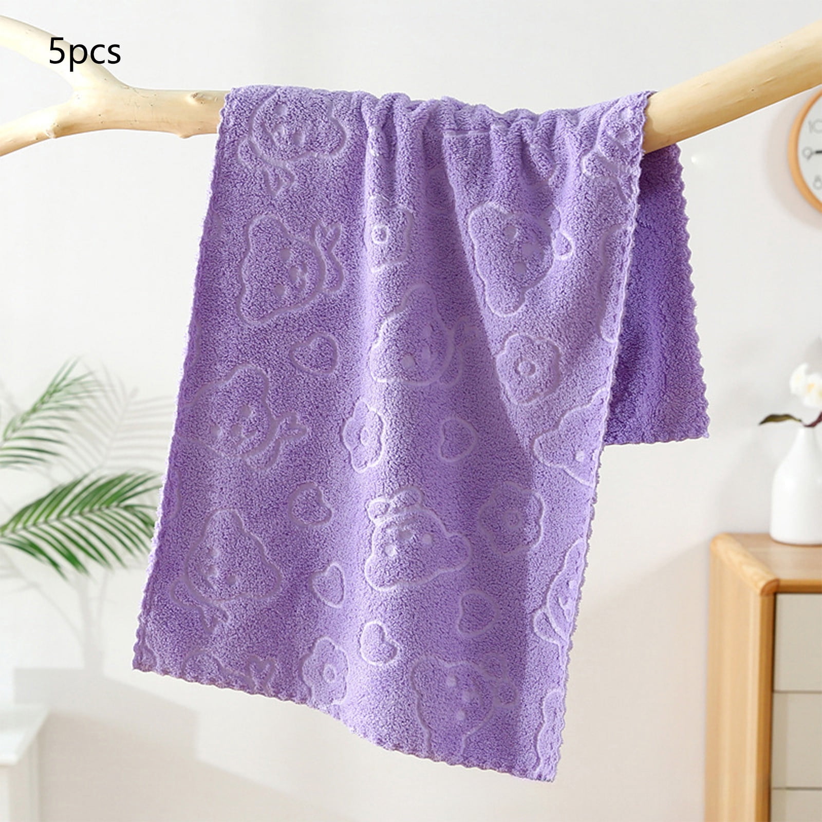 5Pcs Bathroom Hand Towels, 14x30" 600 GSM 100% Cotton - Ultra Soft & Highly Absorbent Face Towels, Hotel Spa Quality by 04_Most Absorbent 2026_Quick Dry - 20% β image 2