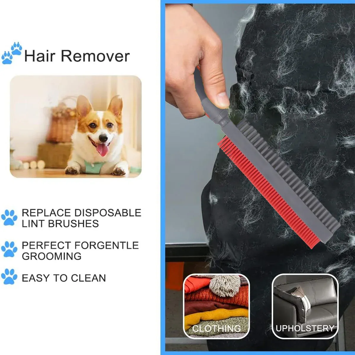 Pet Hair Removal Brush Multi-functional Cleaning Brush For Dog Cat Dust Removal - Green โ image 5