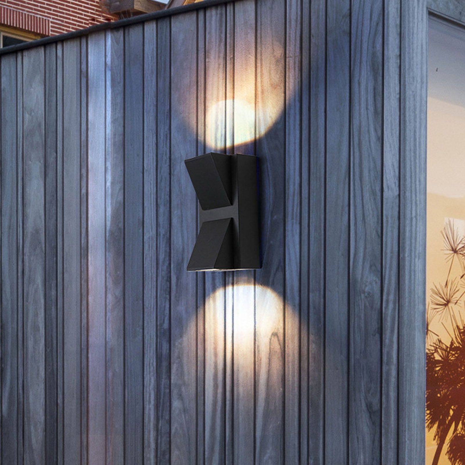Outdoor Wall Light Plastic Housings Dual Head Exterior Wall Lamp with Up and Down Sconces 3000k Warm Light โ image 6