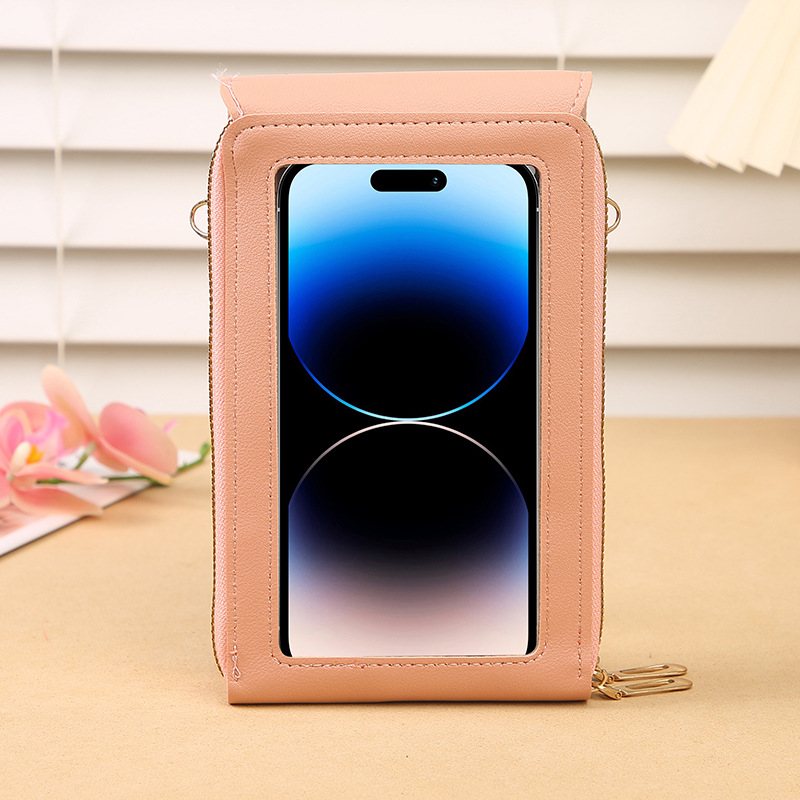 Dark pink Touch Screen Crossbody Phone Bag for Women Small Shoulder Purse with Dual Zippers and Card Slots Compact Travel Pouch Australian Lifestyle โ image 2