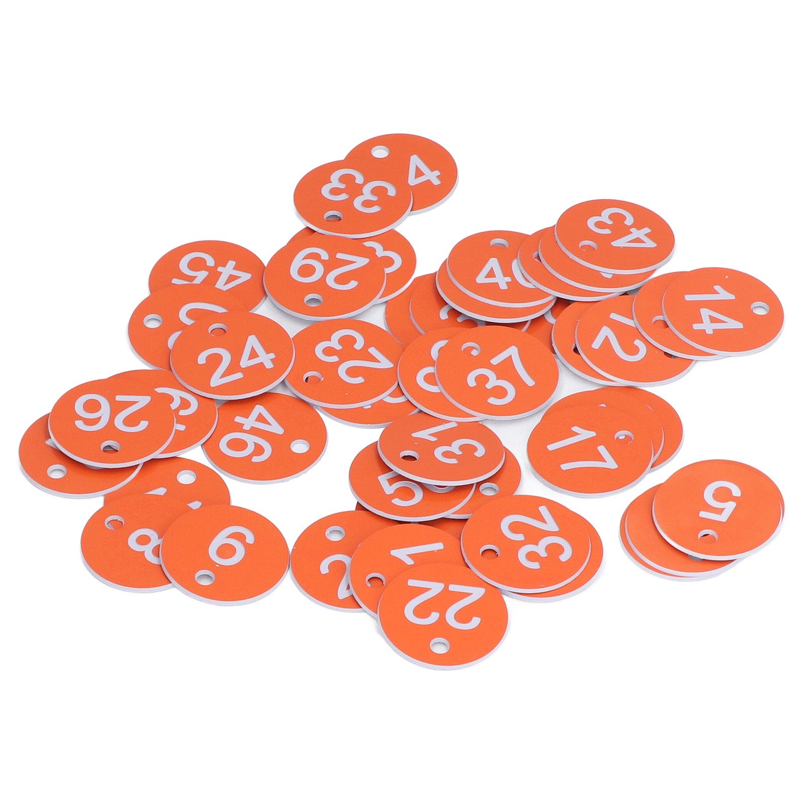 50Pcs Numbered Label Round Simple Beautiful Beehive Tag Breeding Supplies for Beekeeping Animal HusbandryNumbers 1 to 50 Orange — image 2