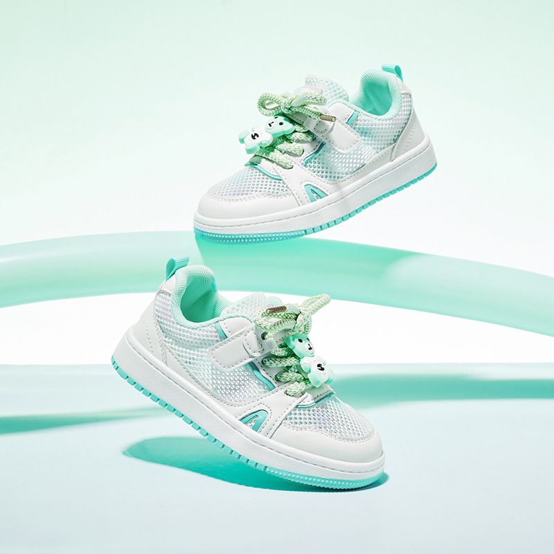 HOBIBEAR Kids Mesh Shoes Breathable Light Summer... GU7922 white green 30 — image 4