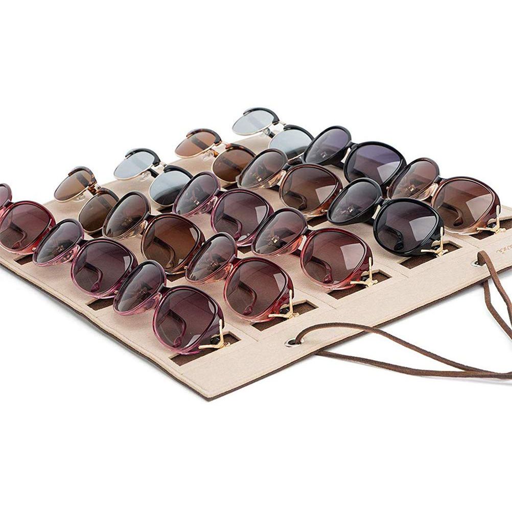 Hanging Sunglasses Organizer Wall Mounted 15 Slots Glasses Storage Organizer Holder — image 6
