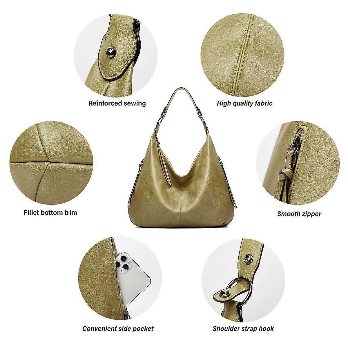 Women's Soft Leather Tote Bags 3pcs Fashion Handbag Wallet Shoulder Purse Set โ image 2