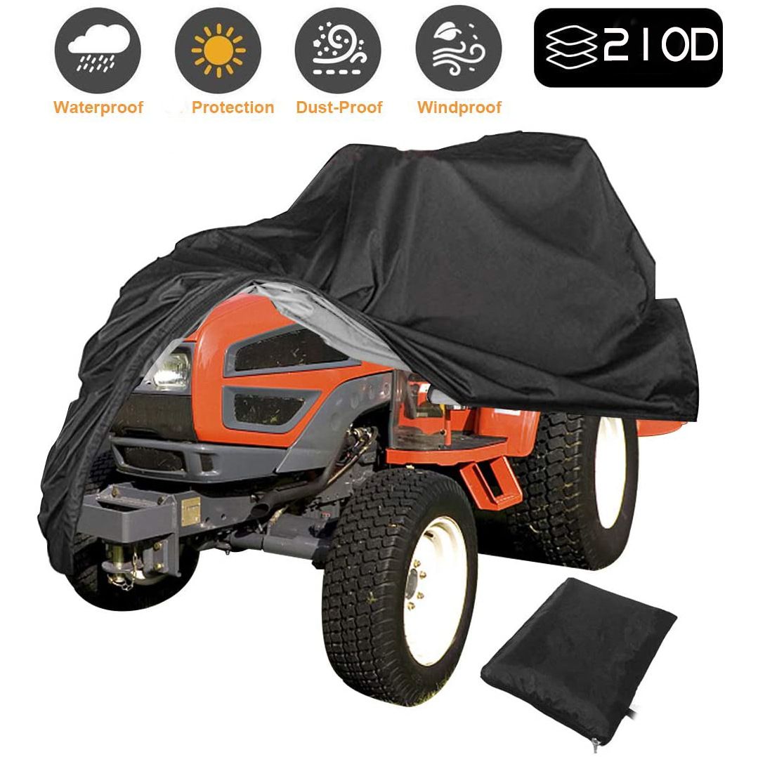 Outdoors Lawn Mower Cover Waterproof Heavy Duty 210D Polyester Oxford UV Protection Lawn Tractor Cover Fits Decks — image 5